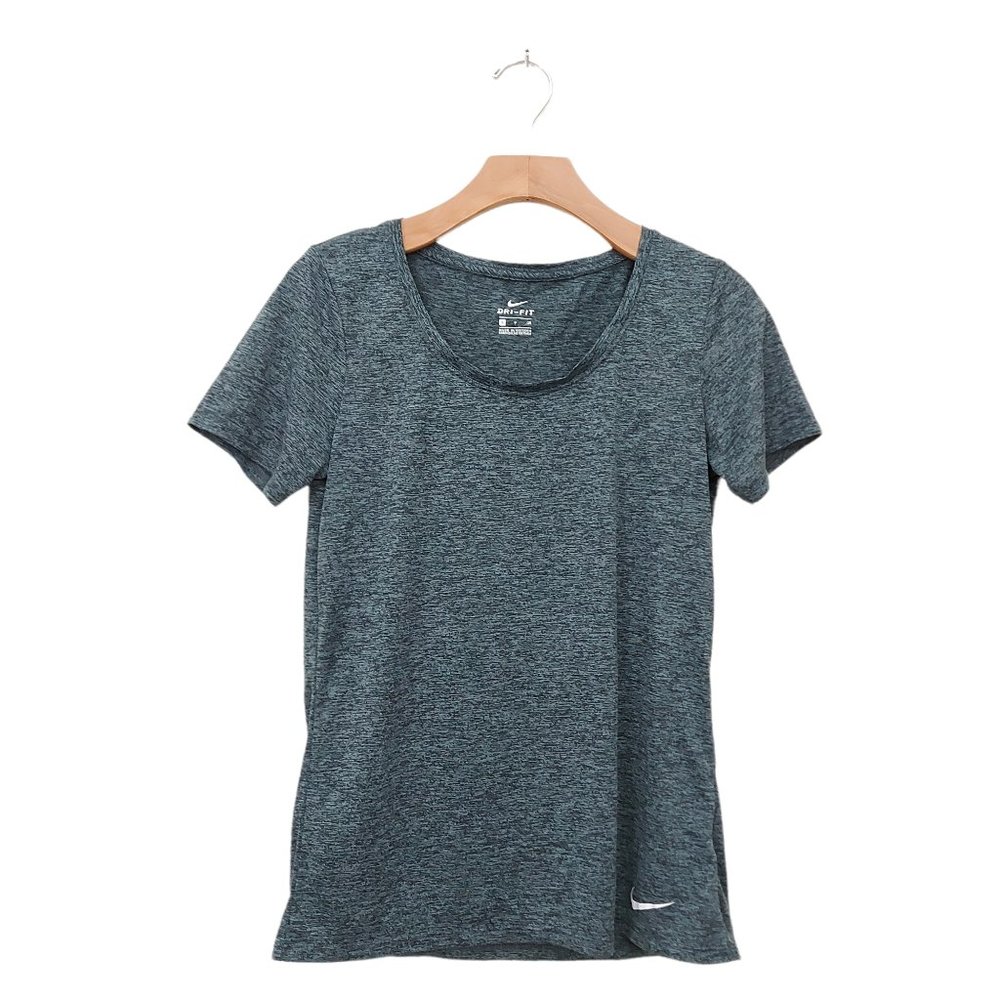 Nike Dri-Fit Athletic T-Shirt Womens Small Gray Scoop Neck Active